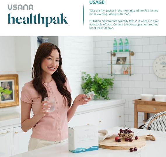 USANA HealthPak with InCelligence Technology and Essential Nutrients and Antioxidants to Support Total Body Health* Convenient Daily AM/PM Packets 56 Packets 28 Day Supply