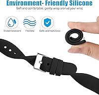 Vista 3 de Tobfit Pack 3 bandas delgadas compatibles con Fitbit Versa 2 Bands/Fitbit Versa/Fitbit Versa Lite/SE, pulsera de repuesto de silicona para hombres