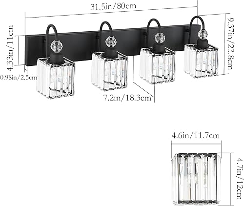 Miniatura 165 de Ralbay - Luces para tocador de baño doradas, 3 luces, de cristal dorado, modernas lámparas para usar sobre el espejo. dorado (Round-Gold),dorado