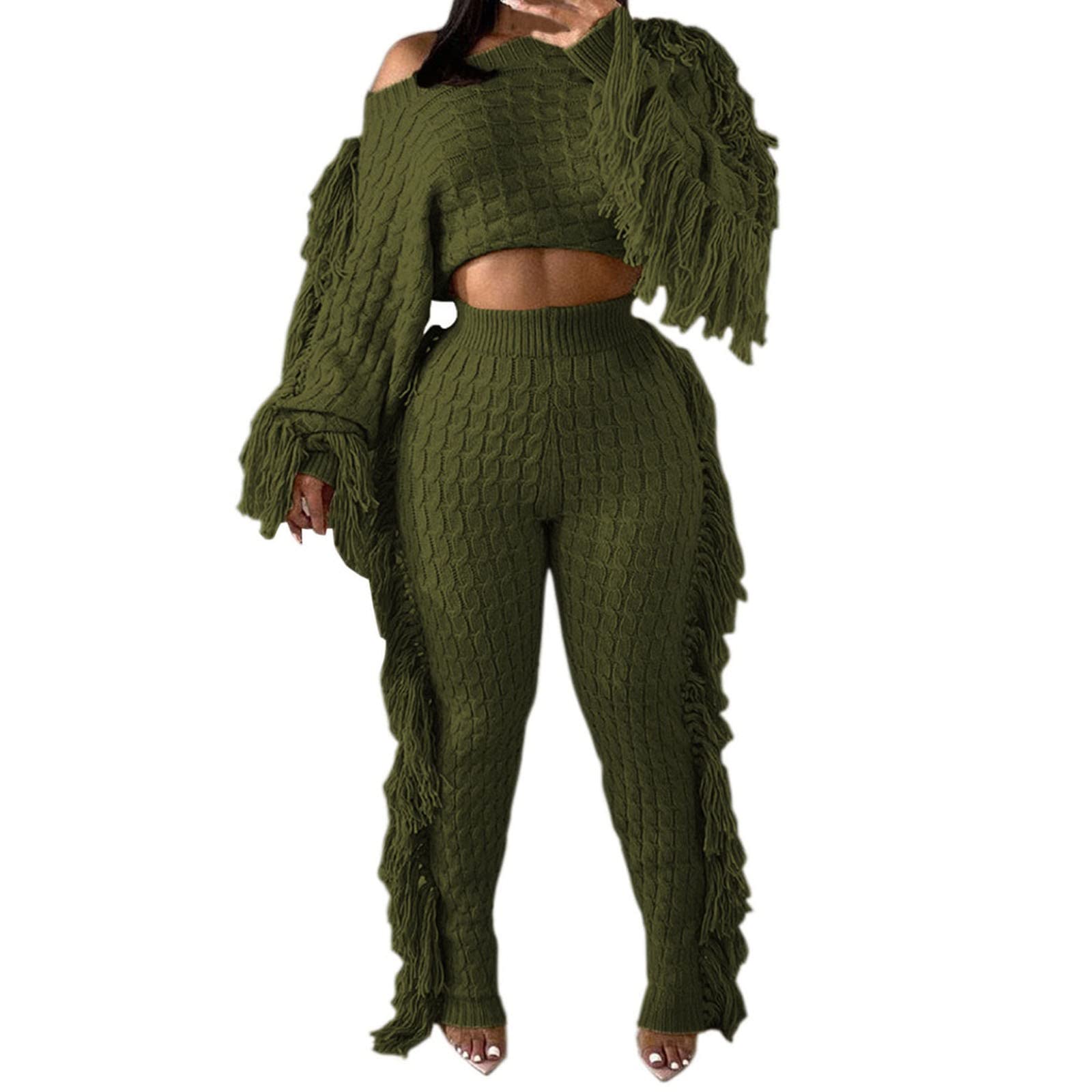 Tuta sportiva da donna, 2 pezzi, con cappuccio, casual, per il tempo libero, per lo sport, per il tempo libero, per lo sport, per il tempo libero, verde, S