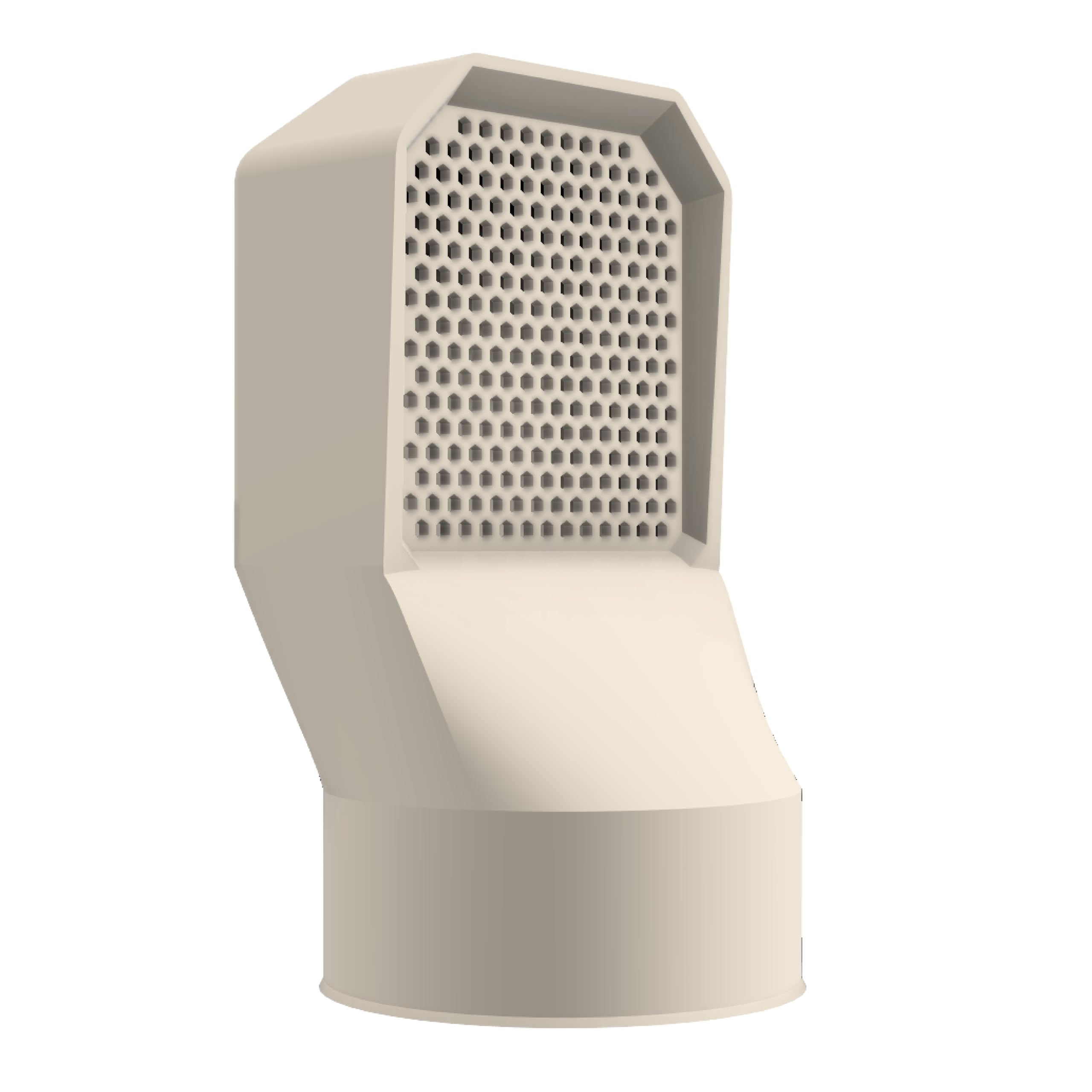 Sanitär Entlüftungsgitter leer Ø 100mm (4 Stück) - Lüftungsgitter PVC Feuchtigkeitsabweisend Schädlingsbekämpfung für Keller, Keller und Außenbereich (Beige)