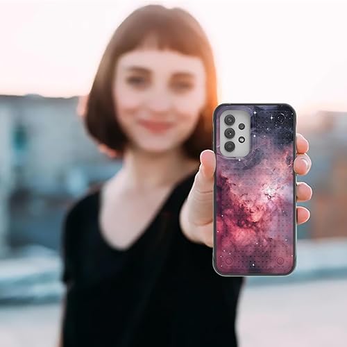Miniatura 6 de Funda para Samsung Galaxy A13A04A04SA23A32 5G con protector de pantalla, parte trasera con textura de policarbonato duro, diseño de cielo estrellado