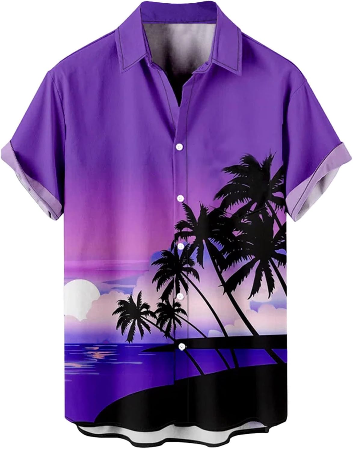 Ymosrh Men's Summer Shirts Hawaiian Floral Shirts Buttons Up Tropical Holiday Beach Shirts Button Short Shirts, XL-3XL