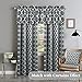 Flamingo P Moroccan Valance Curtain Short Window Treatment for for Kitchen Living Dining Room Bathroom Kids Girl Baby Nursery Bedroom (Mild Gray - 52