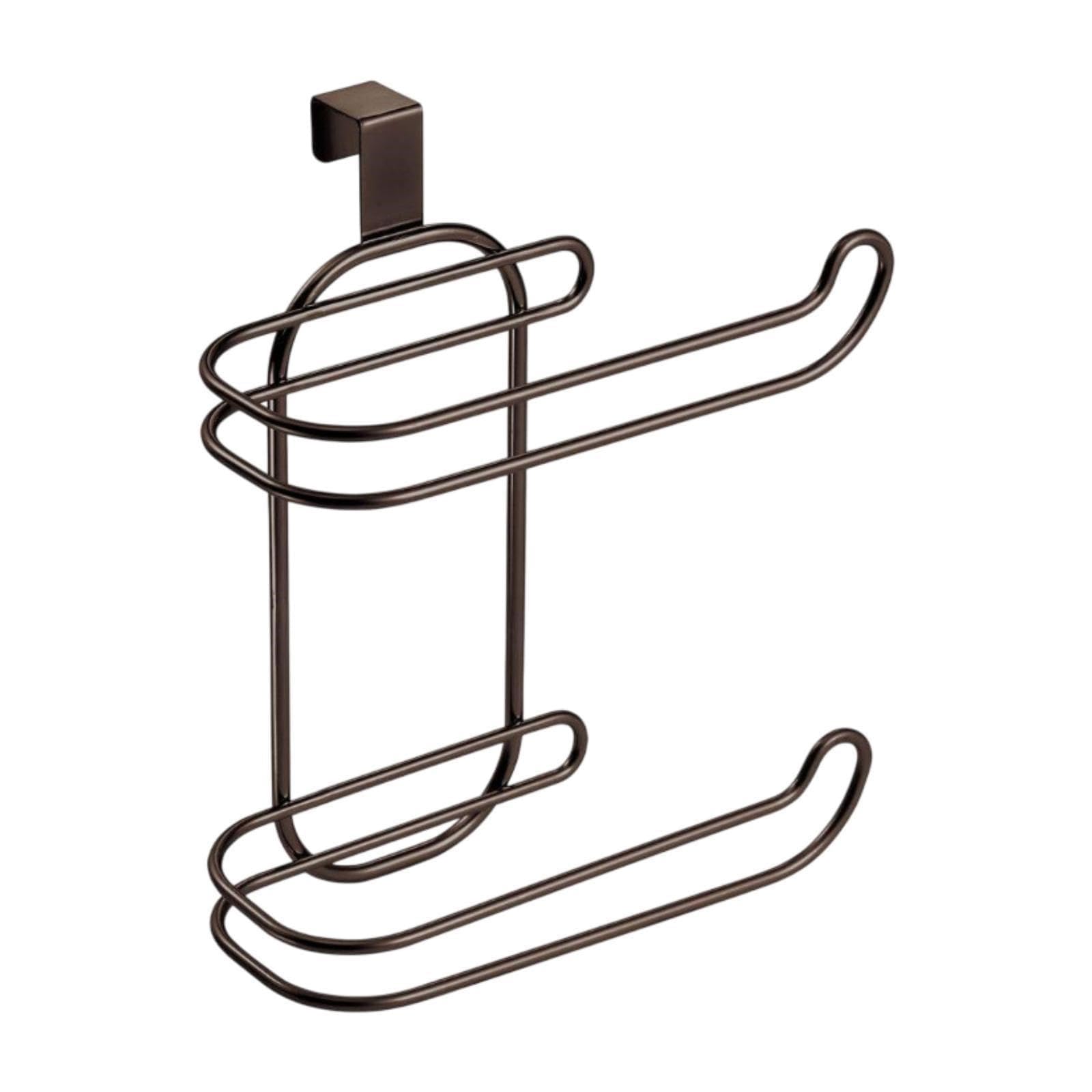Xjdzineq Hanging Storage Dispenser Double Layer Bathroom Organiser for Towels and Tissue Roll Kitchen Supplies Towel Storage Rack