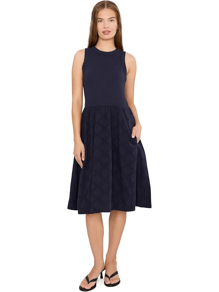 Navy NIC+ZOE Petite Diamond Eyelet Sofia Dress