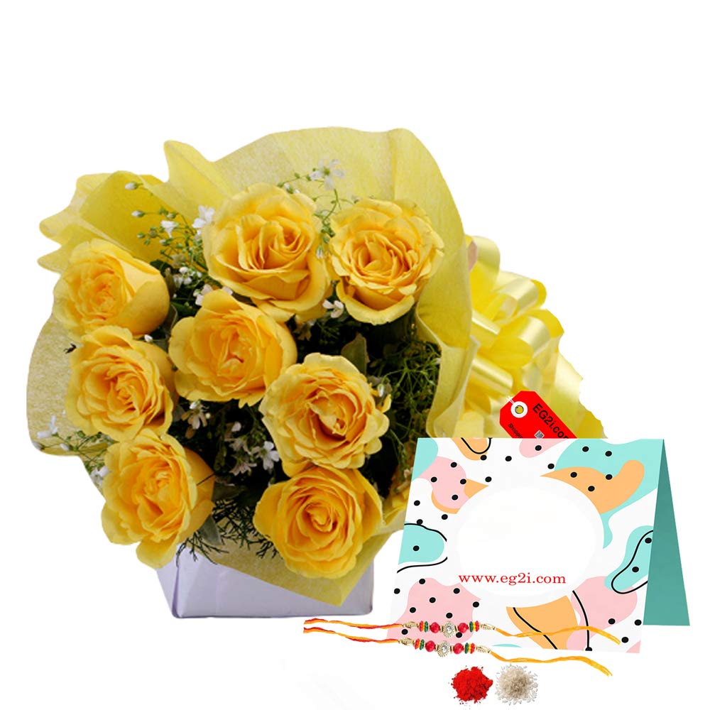 Yellow Blooms with Rakhi-image-39