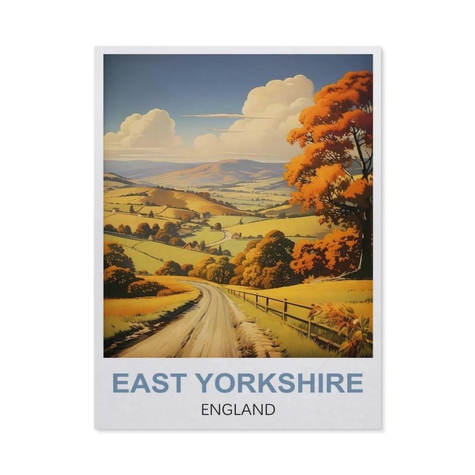 Funny Metal Tin Signs，East Yorkshire England(30x40cm）