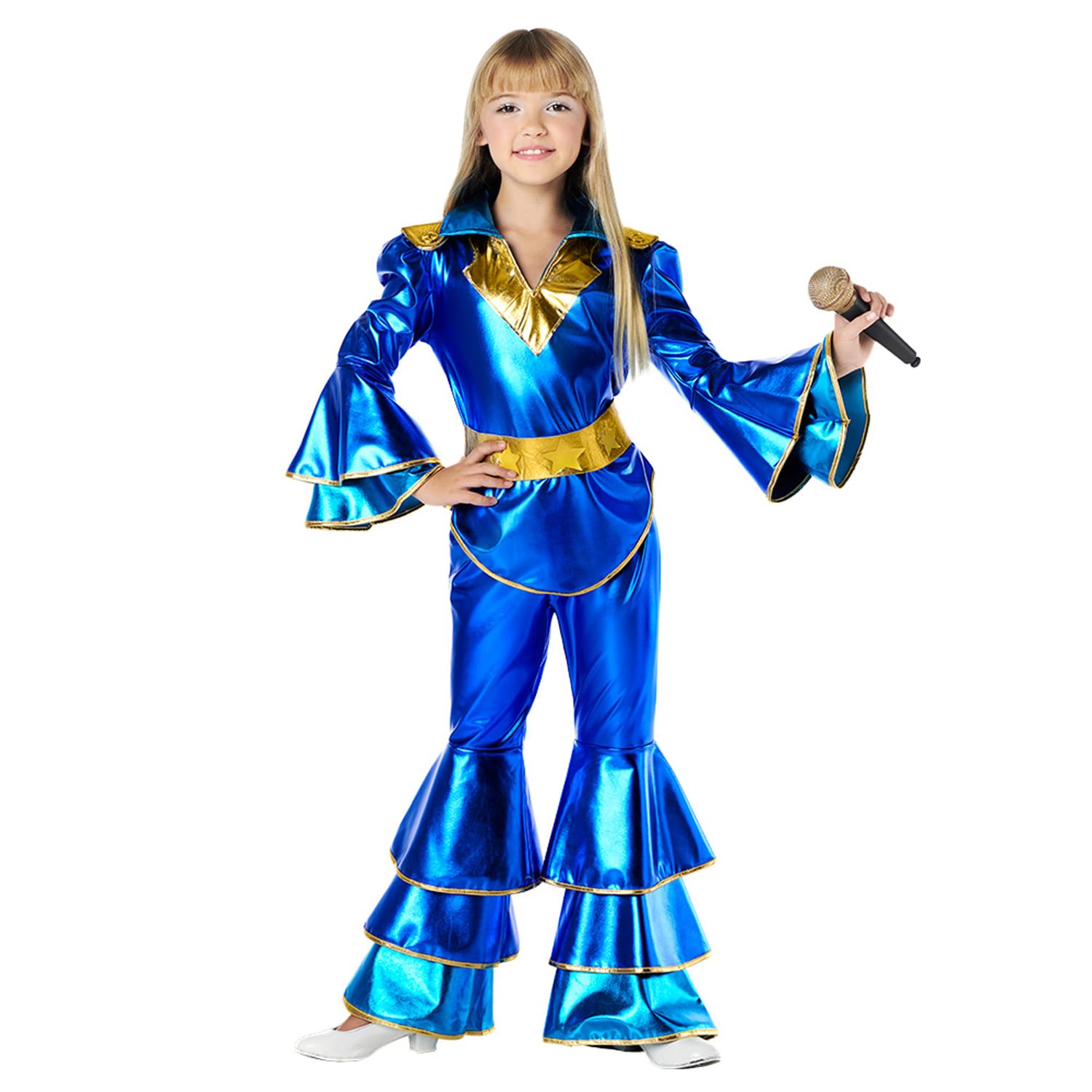 Boland - Kinderkostüm Disco Queen, 3-teilig, Faschingskostüm für Mottoparty, Halloween oder Karneval, Sänger, Superstar