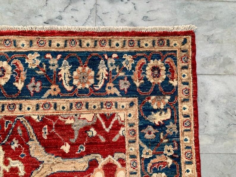 5 x 8 ft Afghan Handwoven Bokhara Wool Area Rug - (244 x 145 cm) Medallion Pattern for Elegant Home Décor