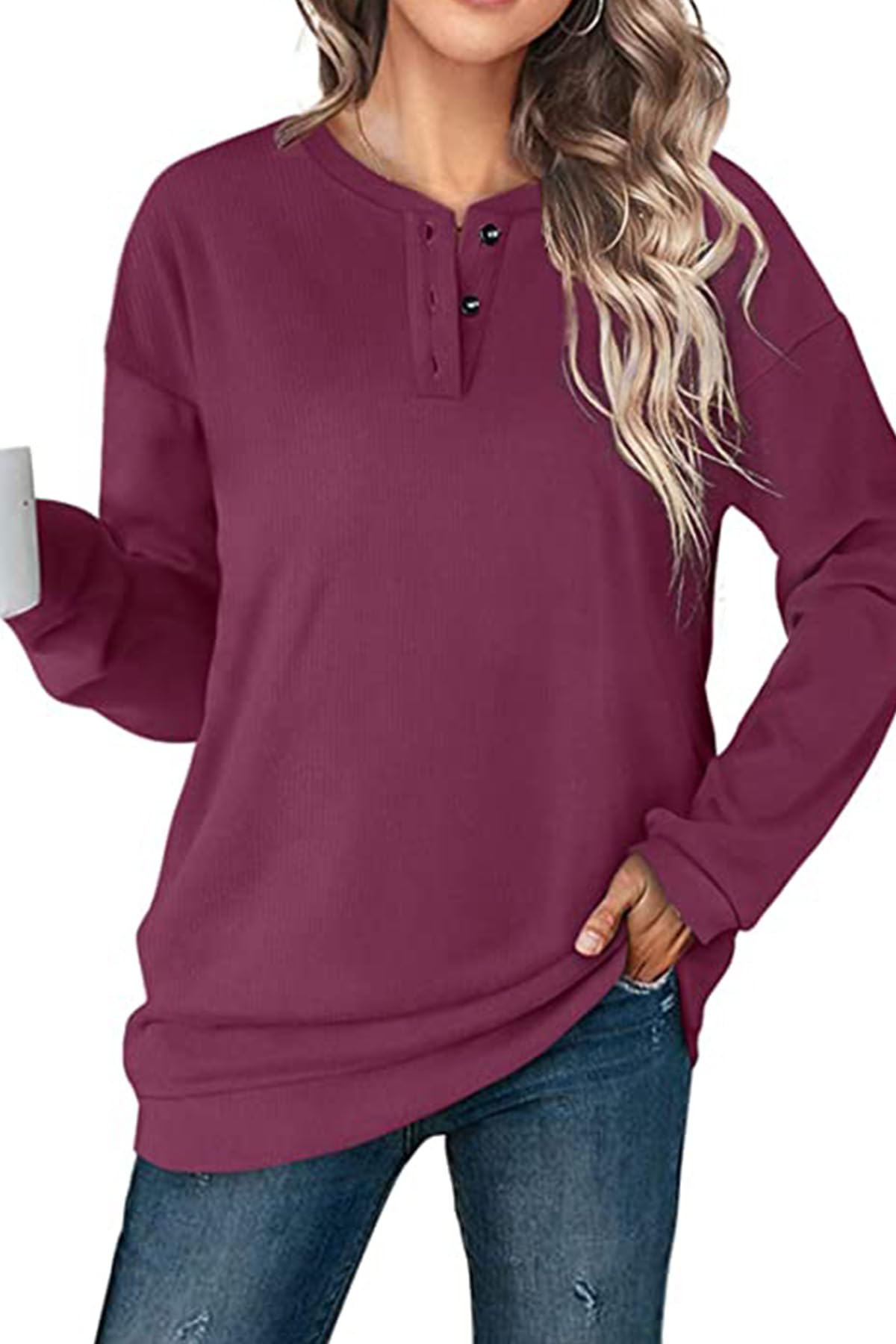 KINGFENWomens Oversized Sweatshirts Fall Fashion 2023 Long Sleeve Tops Casual Crewneck Comfy Shirts