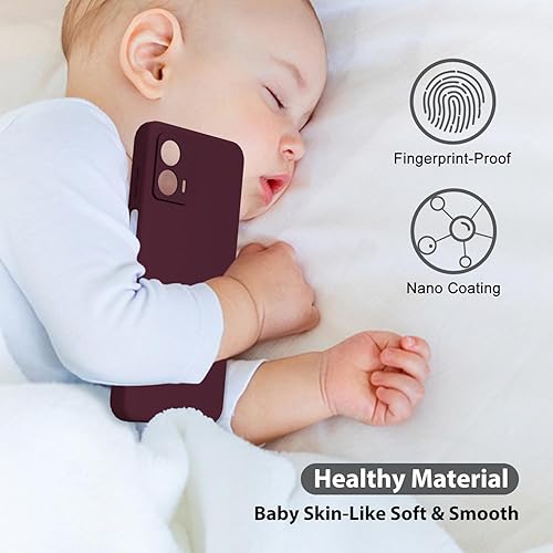 Miniatura 6 de oakxco Funda para teléfono Motorola Moto G 5G 2023 de silicona líquida, bonita funda delgada y delgada de goma suave de poliuretano termoplástico