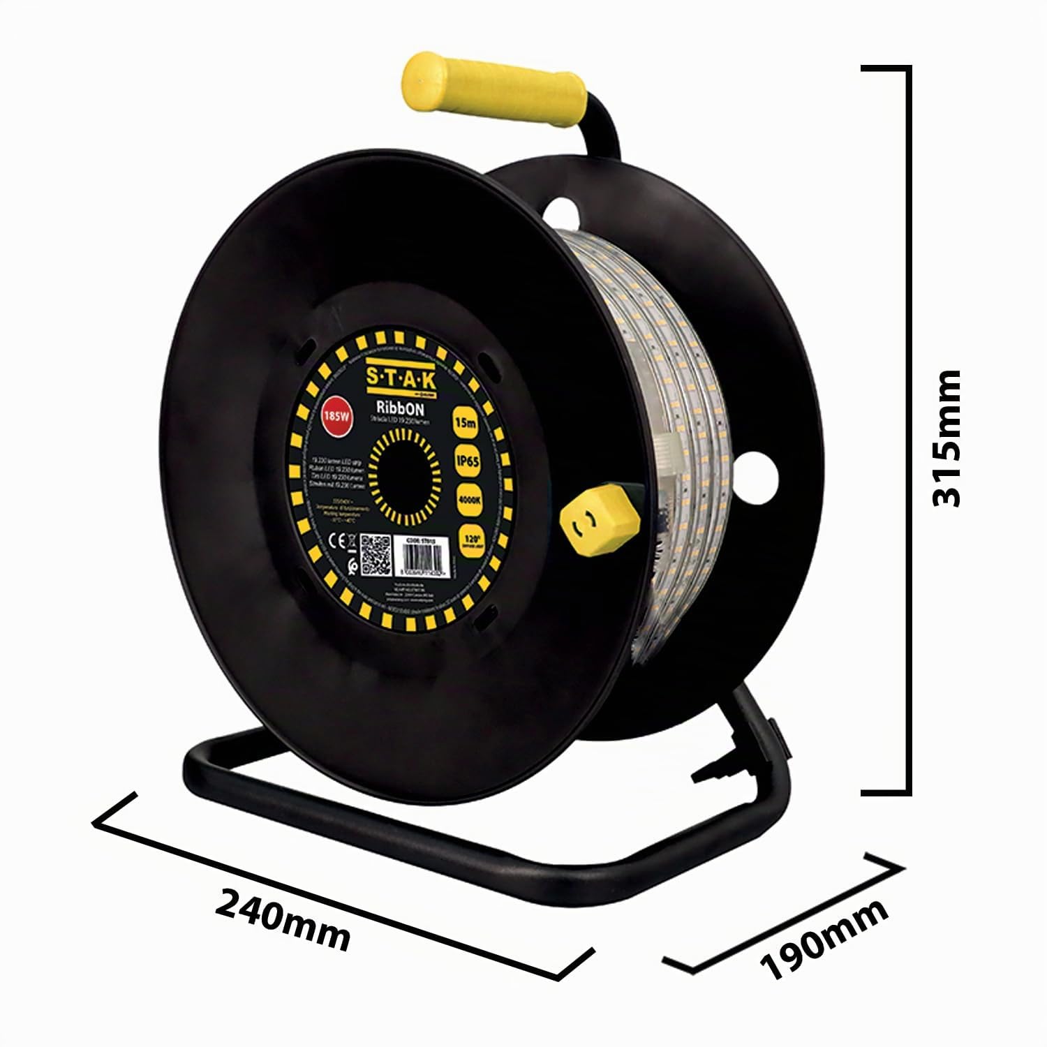 STAK BY VELAMP RibbON 15m: IP65 LED-Streifen 19.230 Lumen. Mit Wickler, 15 Meter