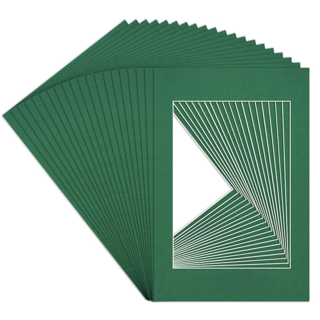 Procut Global 60x40cm Emerald Picture Mounts to Fit A3 Aperture - Precision Cut Cardboard Photo Mount - Ideal for Frames, Prints, Artwork & Certificates - Sizes & Colours Available - 20 Pack โ image 1