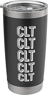 CLT Charlotte Airport Travel Stainless Steel Insulated Tumbler