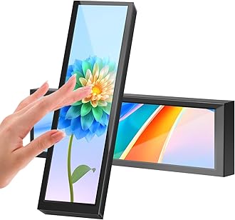 8.8 Inch Small Touchscreen Monitor, PC Temperature Display, PC Sensor Panel Display, IPS USB Mini Screen for Raspberry Pi, AIDA64 CPU RAM Data Temperature Monitor for ARGB Computer Case