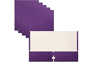 Better Office Twin Pocket Purple Letter-Size Paper Portfolio