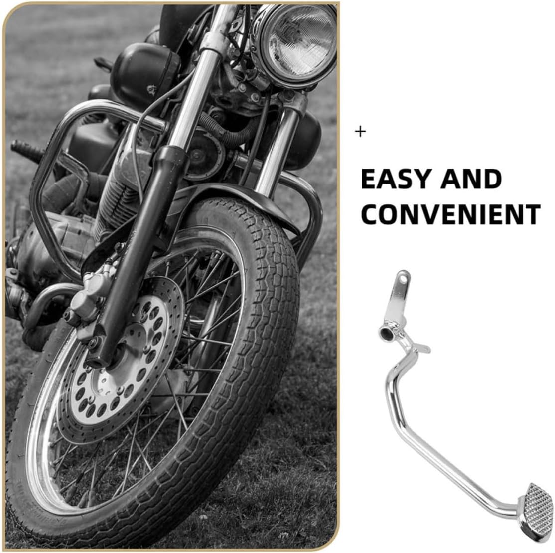 Vaguelly 2pcs Motorcycle Rear Brake Pedal Foot Lever Silver Metal with Flexibility and Excellent Resistance for Sturdy Motorcycle Brake Control