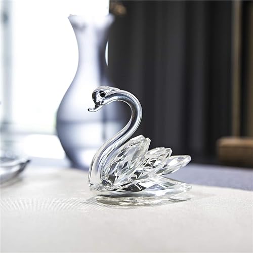 Miniatura 3 de H&D HYALINE & DORA Figuras de arte de animales lindas hechas a mano, mariposa voladora de cristal y pisapapeles en forma de cisne
