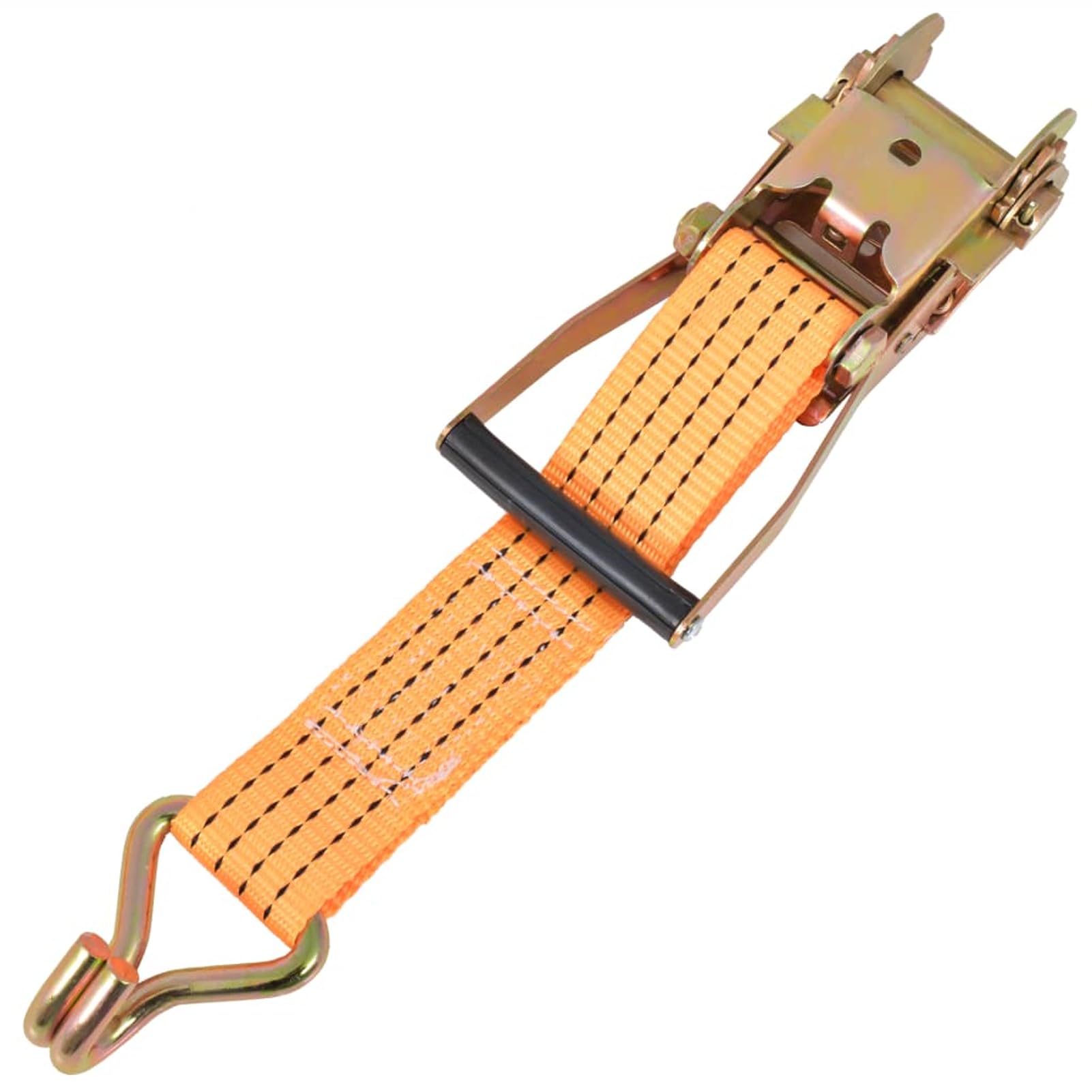 Ratschen-Spanngurte 2 t, 8 m × 50 mm, orange, 10 STK, Polyester | Zurrkraft 2 t je Gurte, hochwertiger Polyester, EN-12195-2-zertifiziert, mit J-Haken und Druckratsche