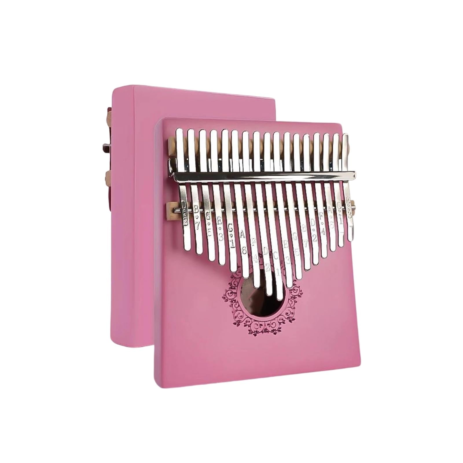 17 Kluczowa Przenośna Drewniana Kalimba Z Młotkami Odpowiednia Dla Początkujących Dorosłych(Pink)