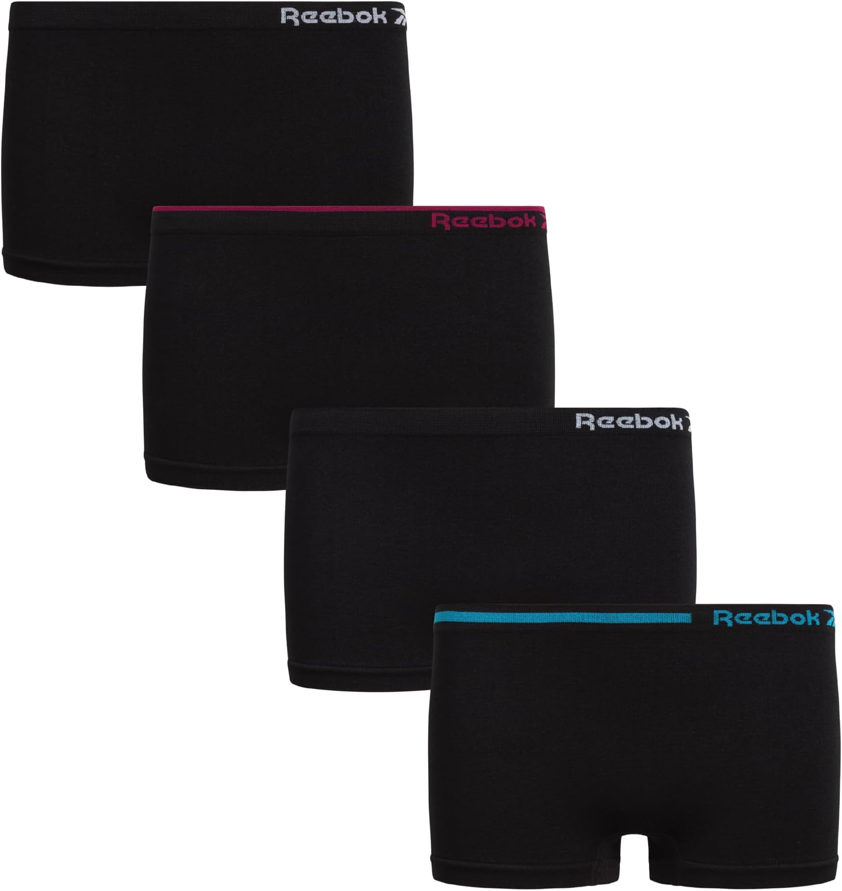 Reebok Girls Boyshorts 4 Pack 2'' Inseam Stretch Seamless Underwear