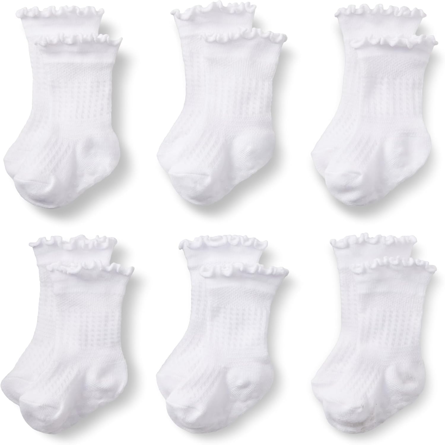 Amazon Essentials x Sofia Grainge Toddlers and Baby Girls’ Scallop Top Socks, 6 Pairs Amazon Essentials x Sofia Grainge Toddlers and Baby Girls’ Scallop Top Socks, 6 Pairs