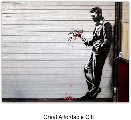 Miniatura 6 de Banksy Wall Art - Graffiti Wall Art - Banksy Posters - 8x10 Urban Graffiti - Mural Wall Art - Wall Mural Set - Teen Room Decor - Love Wall Decor -