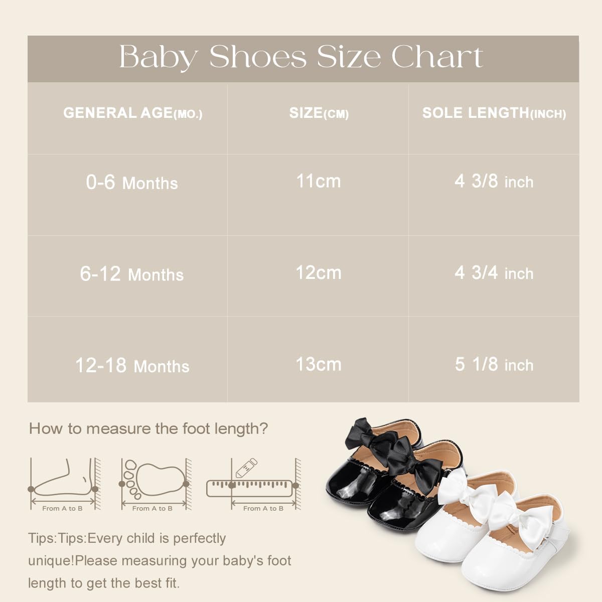 Meckior Infant Baby Girls Boys Handmade Princess Flats Toddler First Walkers Soft PU Leather Non-Slip Crib Wedding Dress Shoes - Image 6