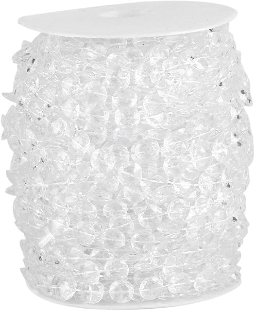 Yosoo 99 FT Garland Diamond Strand Acrylic Transparent Crystal Bead DIY Wedding Tree Party Decoration