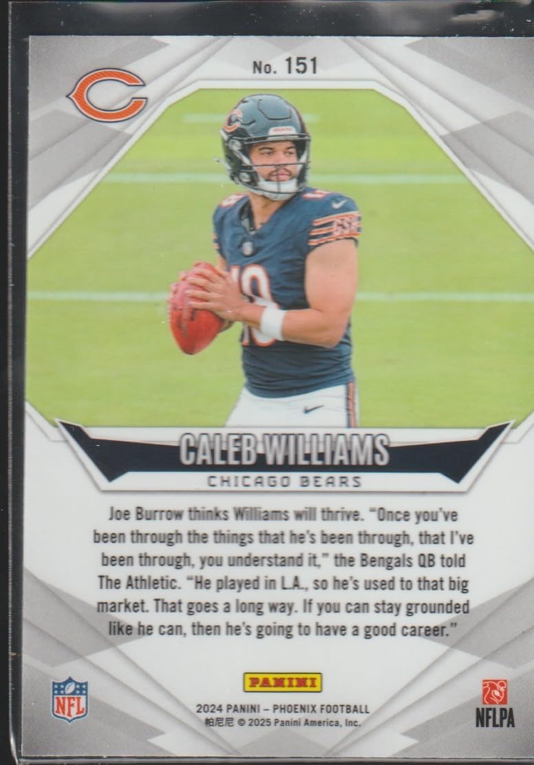 2024 Phoenix Caleb Williams Bears Rookie Football Card