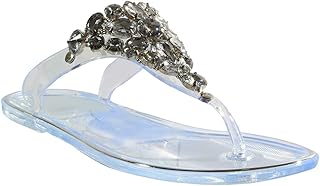 Core Collection WOMEN LADIES SUMMER BEACH DIAMANTE TOE POST FLAT SANDALS SHOES