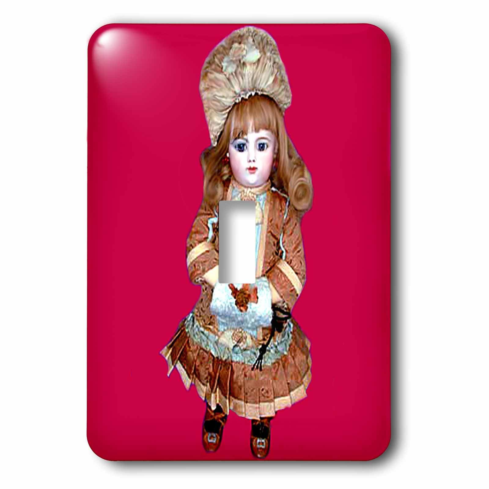 Interruptor Bru Doll On Pink decorativo infantil para dormitorio de niñas