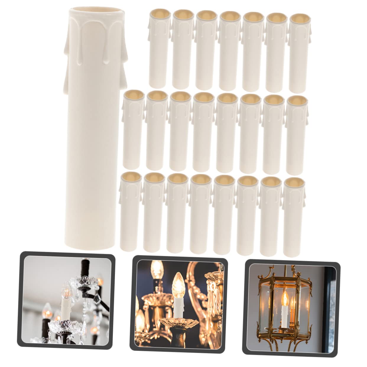 Cache-douilles Design Simple et Moderne Adaptés la Plupart des Ampoules en Pp