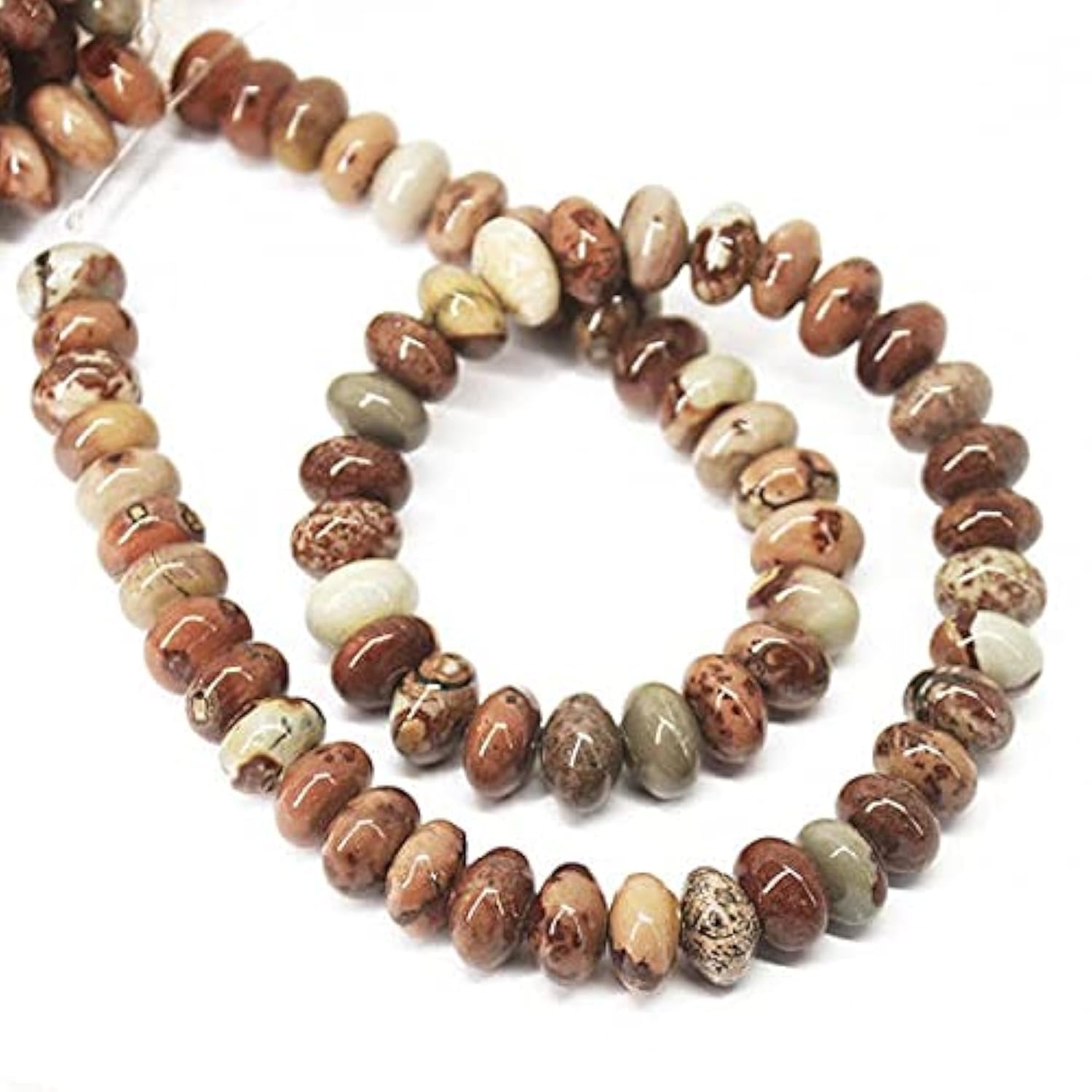 Perles rondelles en agate naturelle de qualité supérieure pour joaillerie