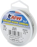 Vista 11 de American Fishing Wire Surflon Micro Supreme Nylon recubierto 7x7 de acero inoxidable, líder en alambres anudables para pesca en agua salada, pesca
