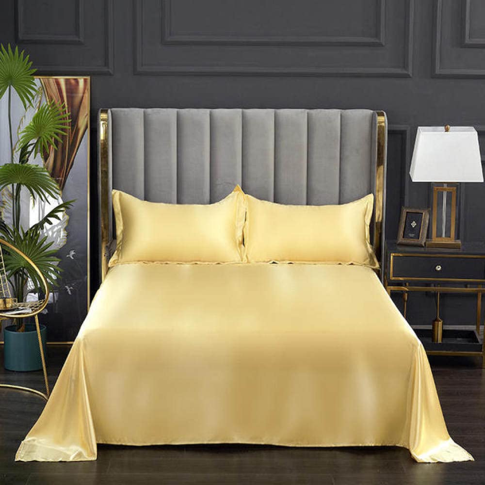 Drap de lit d'été drap plat supérieur satin tissu glace cool 170x230