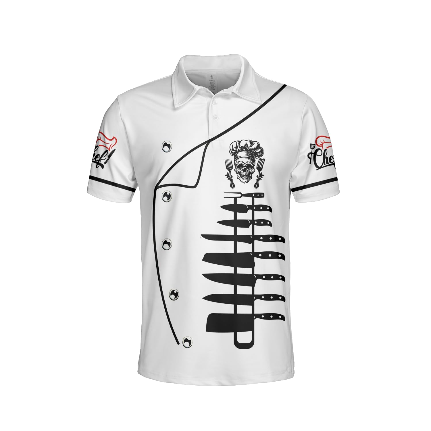 Chef Golf Polo Shirts for Men - Head Chef Mens Golf Shirts Short Sleeve Dry Fit Casual Tennis T-Shirt S62 Size M