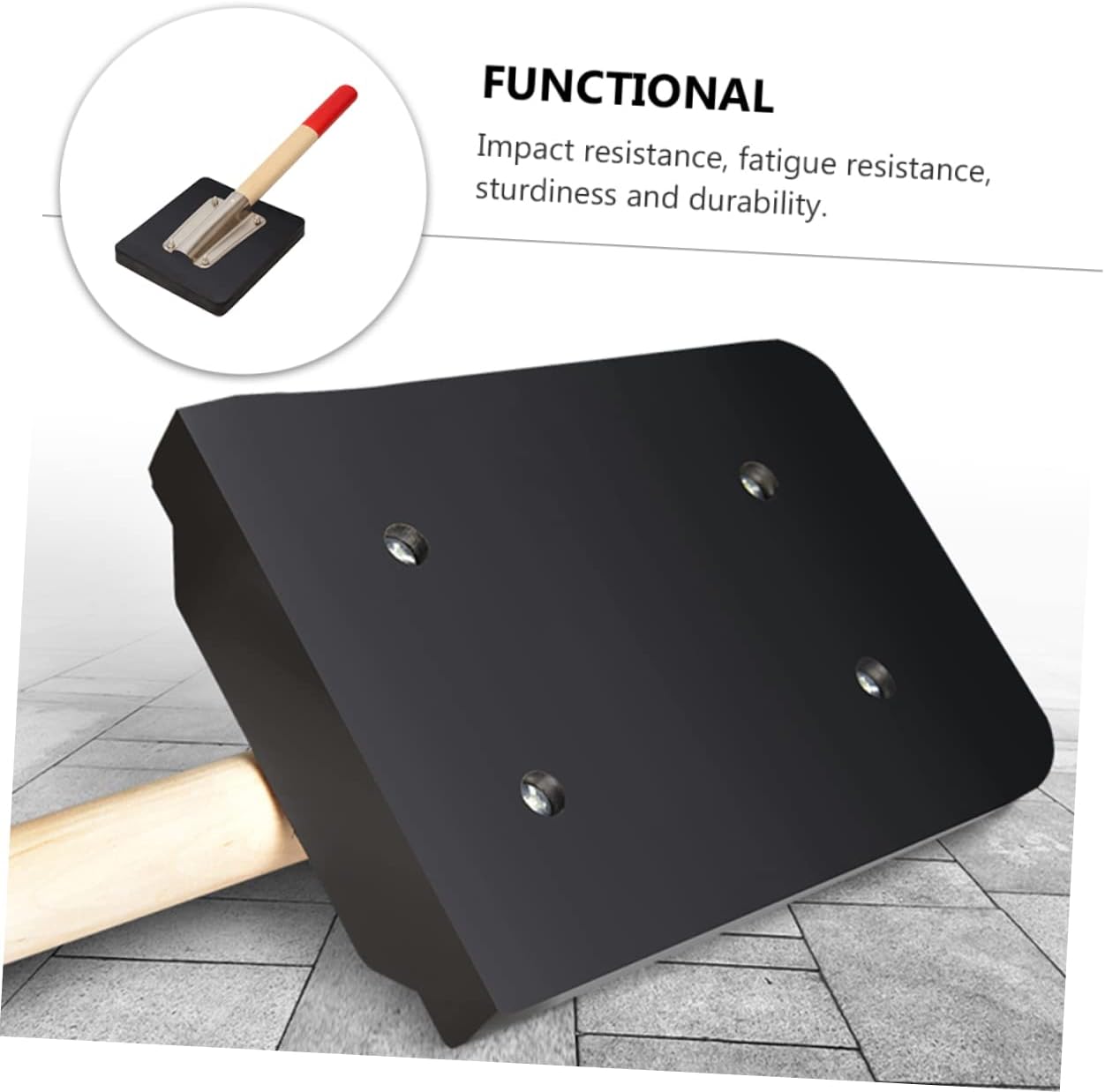 Gadpiparty Tiles Paving Rubber Hammer Handle Tapping Tool for Tile Installation Labor-saving Design for Paving and Construction Projects