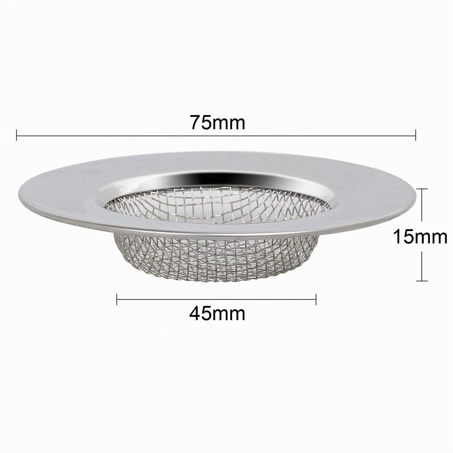 TRIXES Lot de 2 passoires d'évier acier inoxydable 7,6 cm