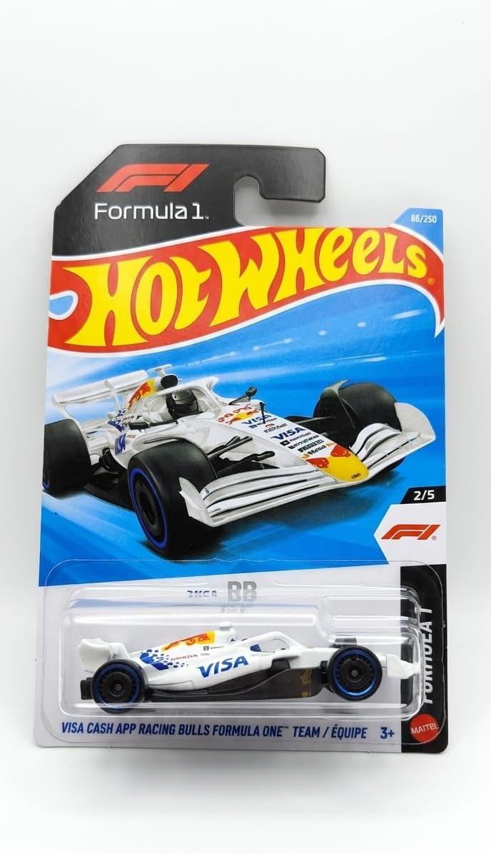 Hot Wheels Racing Bulls Formula One Team [White] F1 2/5, 68/250, 1:64 Scale Diecast Toy Vehicle