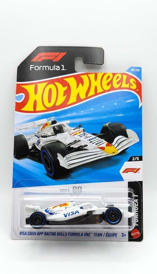 Hot Wheels Racing 公牛隊一級方程式車隊 [白色] F1 2/5、68/250、1:64 比例壓鑄玩具車