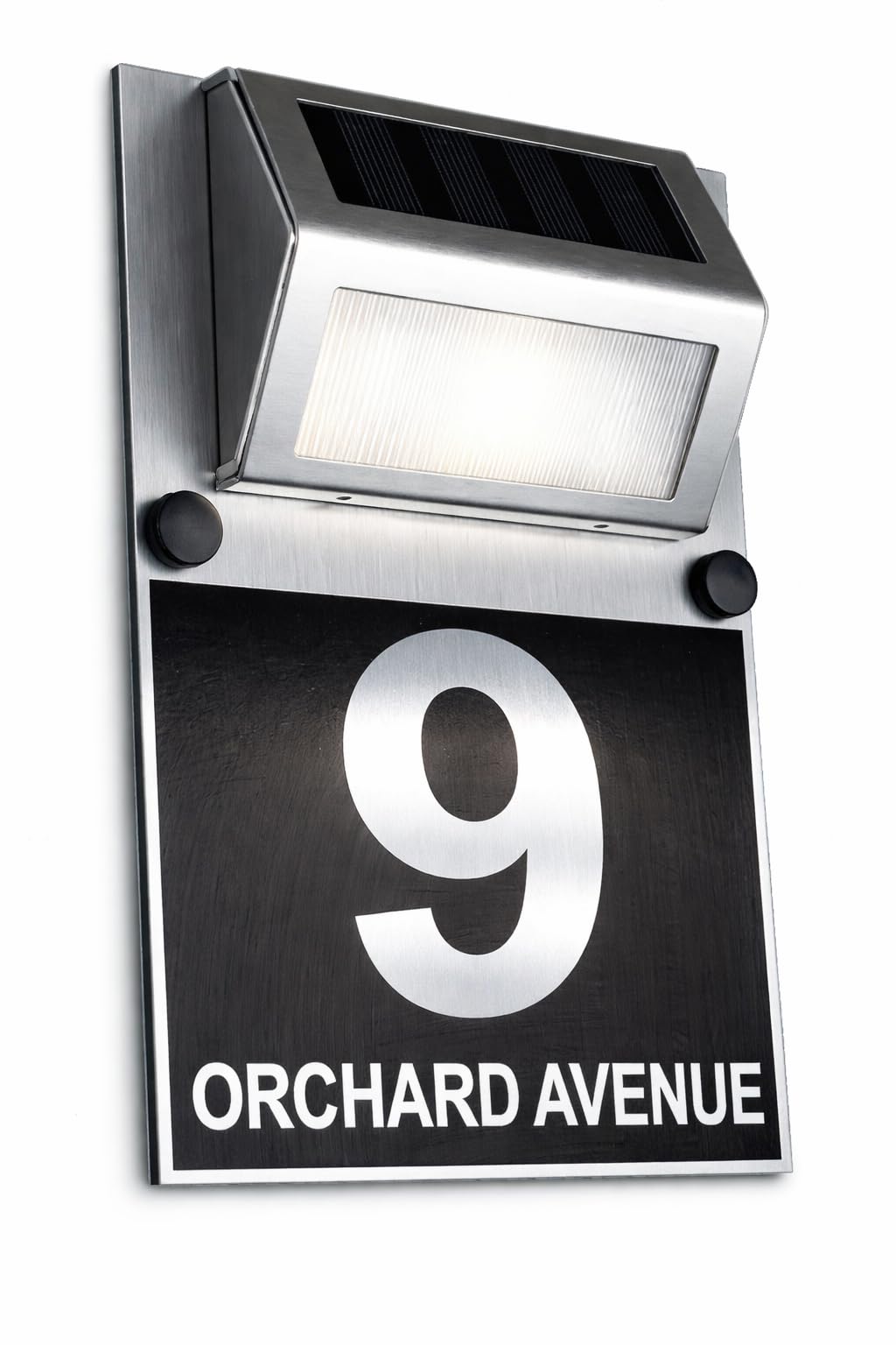 LED Solar House Numbers Plaques Door Signs Street Names Numbers Customised Sign Plaque