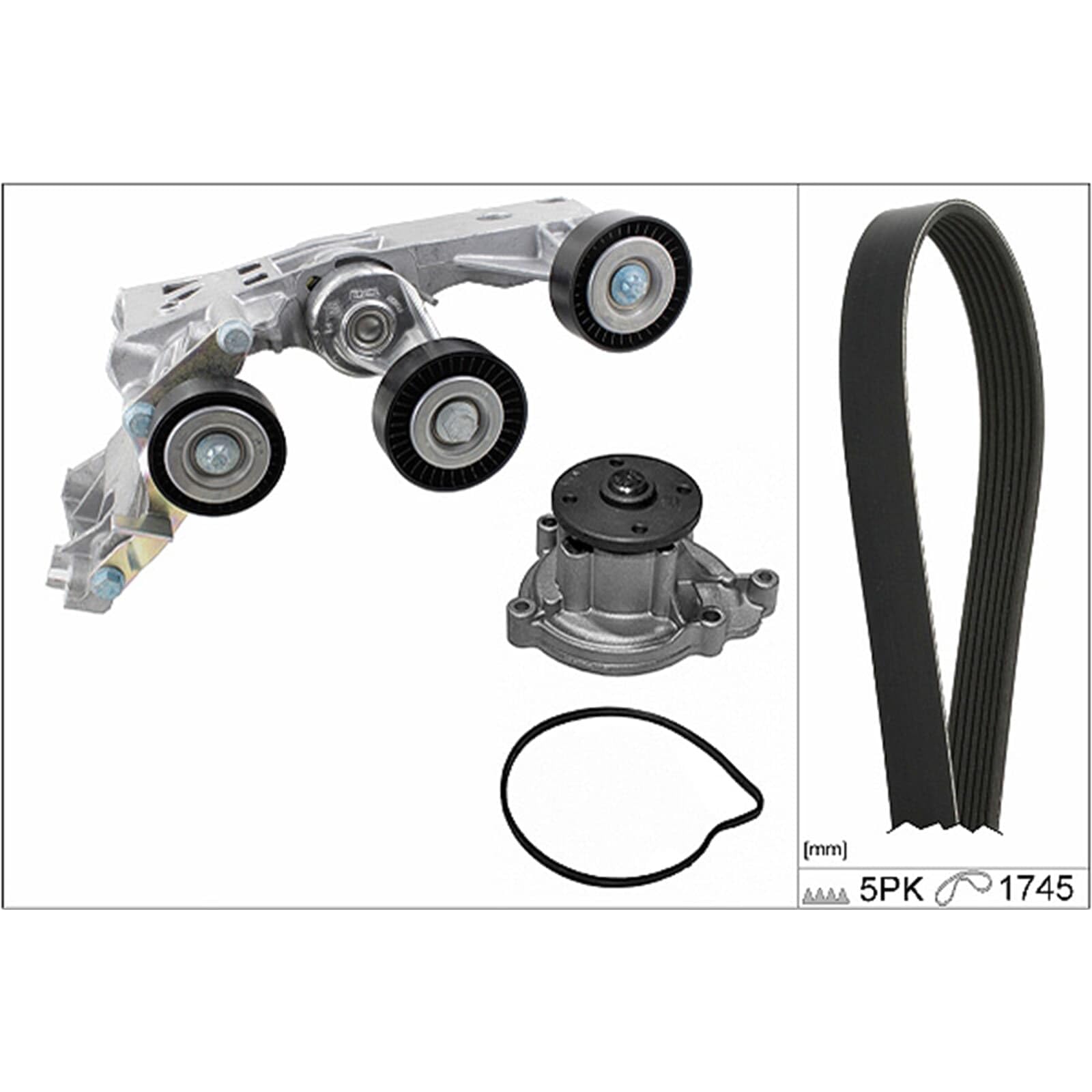 INA 529 0148 30 Pompa acqua + Kit cinghia Poly V con guarnizione Controllare corsa libera generatore ed ev. sostituire | Compatibile con: MERCEDES-BENZ A-CLASS, B-CLASS Sports Tourer