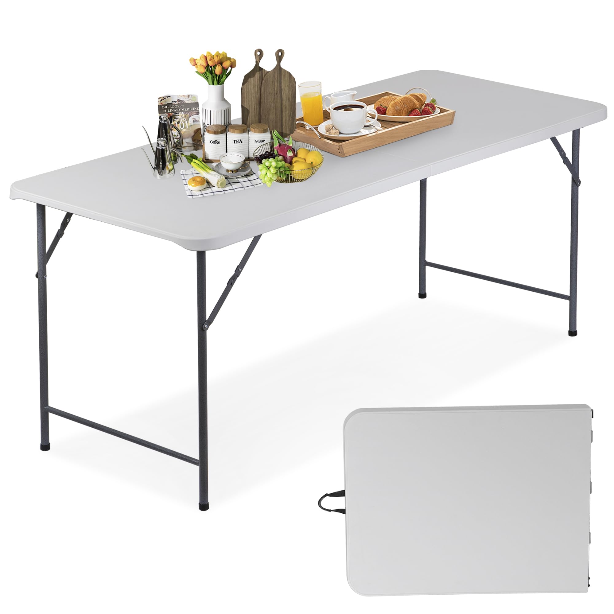 Amazon.com : ZenStyle 6 ft Folding Table - 71