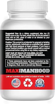 Malemax Perform- Male Supplement- Men Add 1-3 Inches Fast- All Natural, Lab Tested for Purity- No Banned Substances- 60 Tablets