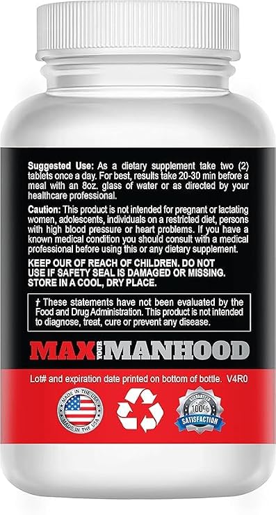 Malemax Perform- Male Supplement- Men Add 1-3 Inches Fast- All Natural, Lab Tested for Purity- No Banned Substances- 60 Tablets