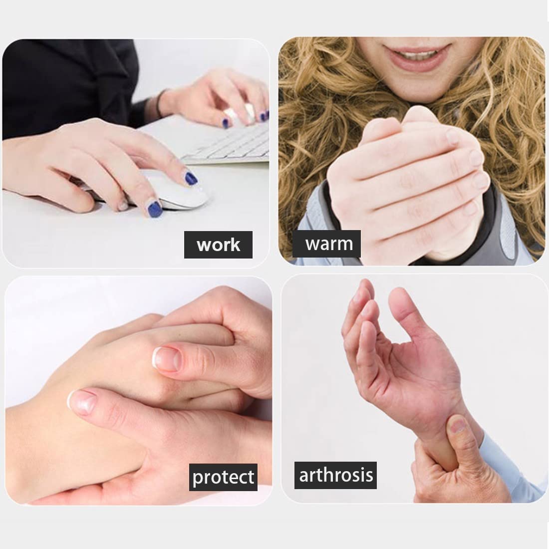 Guanti per artre con supporto per il polso Guanti magnetici