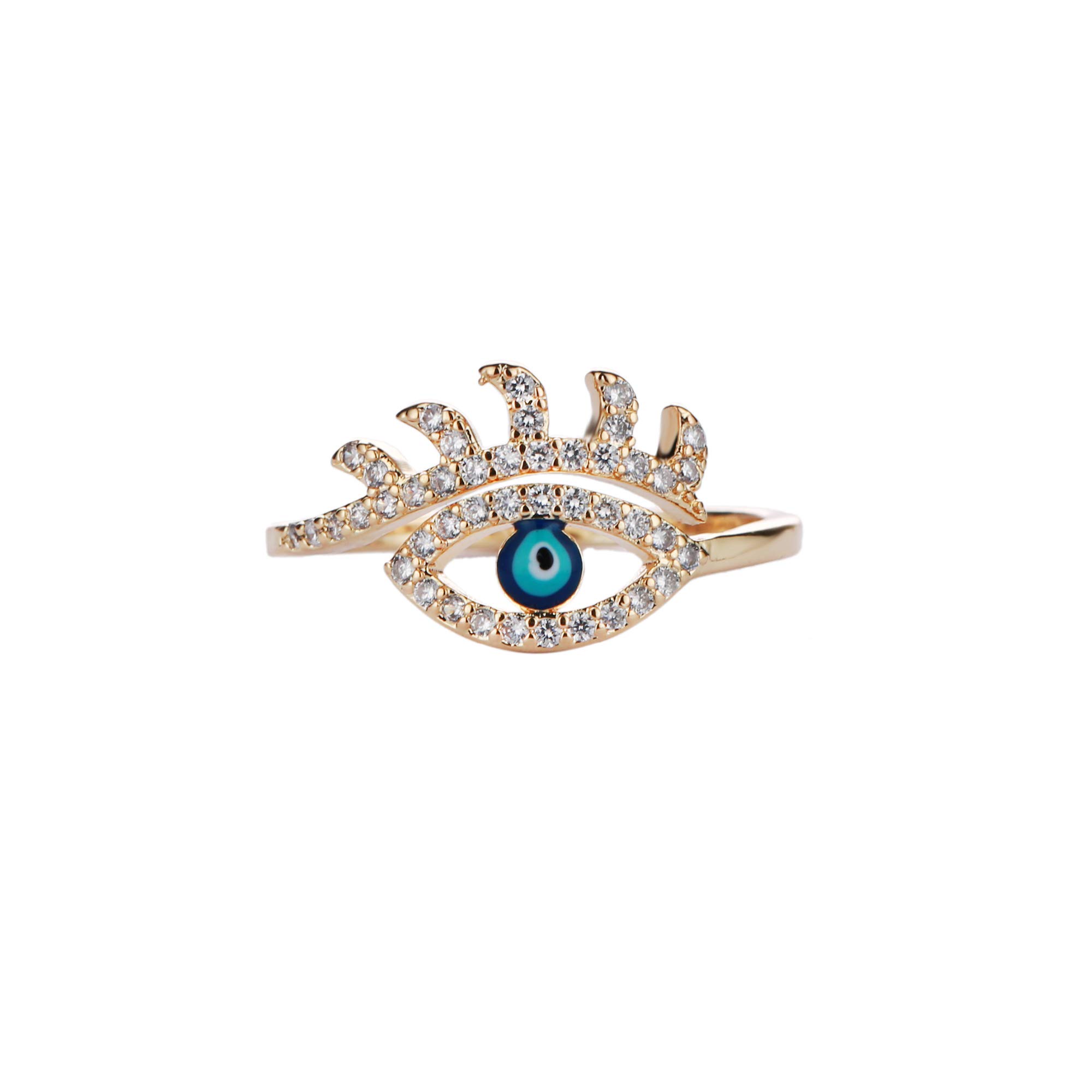 Creative jewelry lucky eye ring open ring adjustable ring for women
