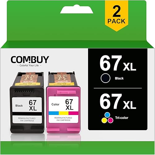 COMBUY Cartucho de tinta remanufacturado de repuesto para 61 61XL 61 XL negro y paquete combinado de cartuchos de tinta para Envy 4500 5530 4502